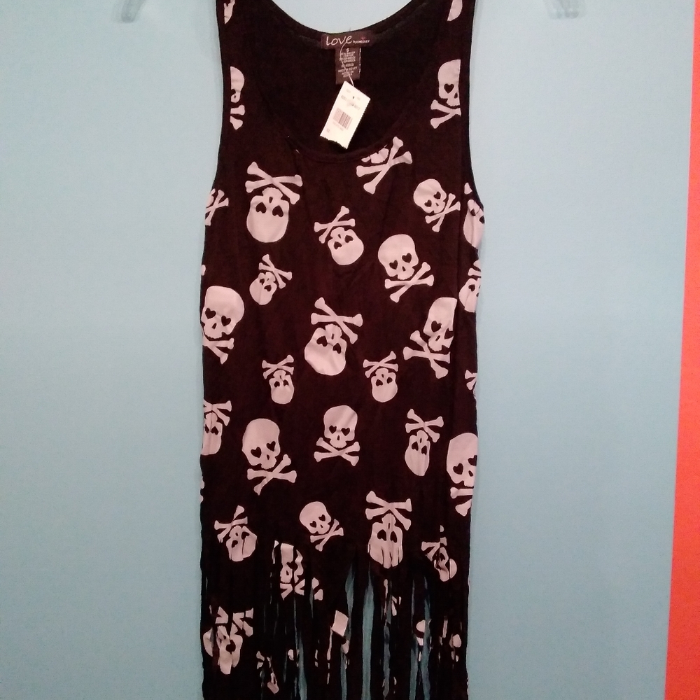 Skull Fringe Tank Top